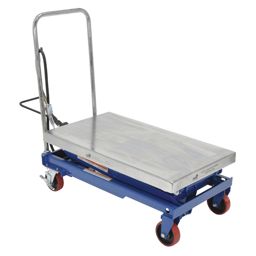 Pneumatic Hydraulic Scissor Lift Table, Steel, 35-1/2" L x 20" W, 800 lbs. Cap. Seagulf Marine Industries Inc.