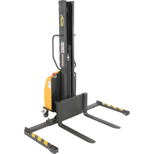 Narrow Mast Powered Lift Stacker, Electric Operated, 1000 lbs. Capacity, 63" Max Lift Seagulf Marine Industries Inc.