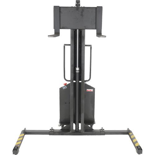 Narrow Mast Powered Lift Stacker, Electric Operated, 1000 lbs. Capacity, 63" Max Lift Seagulf Marine Industries Inc.