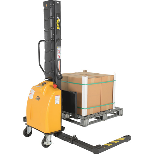Narrow Mast Powered Lift Stacker, Electric Operated, 1000 lbs. Capacity, 63" Max Lift Seagulf Marine Industries Inc.