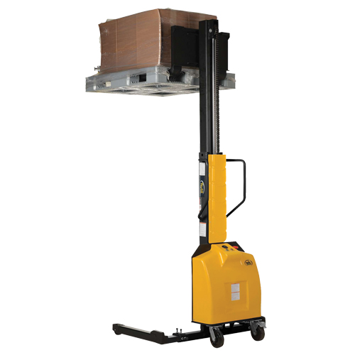 Narrow Mast Powered Lift Stacker, Electric Operated, 1500 lbs. Capacity, 98" Max Lift Seagulf Marine Industries Inc.