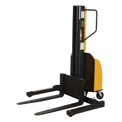Narrow Mast Powered Lift Stacker, Electric Operated, 1500 lbs. Capacity, 98" Max Lift Seagulf Marine Industries Inc.
