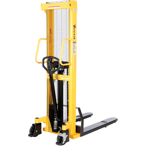 Manual Hydraulic Stacker, Hand Pump Operated, 2000 lbs. Capacity, 63" Max Lift Seagulf Marine Industries Inc.