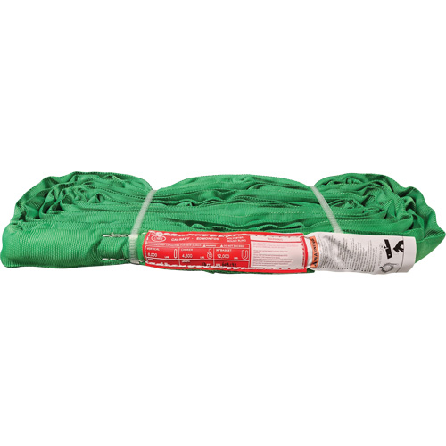 Polyester Round Sling, Green, 12' L, 6000 lbs. Vertical Load Seagulf Marine Industries Inc.