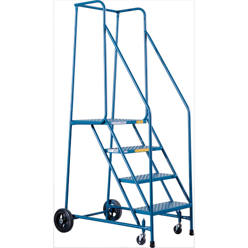 CSA-Certified Rolling Step Ladder, 4 Steps, 22" Step Width, 37" Platform Height, Steel Seagulf Marine Industries Inc.