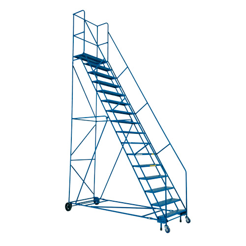 Escabeau roulant certifi&eacute; CSA avec marche verrouillable, 16 marches, Largeur de la marche 30", Hauteur de la plateforme 144", Acier Seagulf Marine Industries Inc.