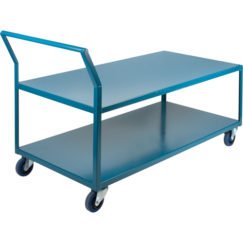 Heavy-Duty Low Profile Shop Carts, 2 Tiers, 30" W x 72" D x 40" H, 1200 lbs. Cap. Seagulf Marine Industries Inc.