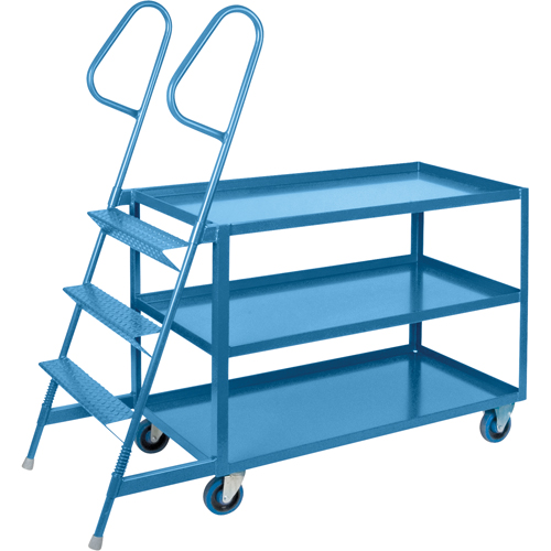 Stock Picking Carts, Steel, 24" W x 64" D, 3 Shelves, 1200 lbs. Capacity Seagulf Marine Industries Inc.