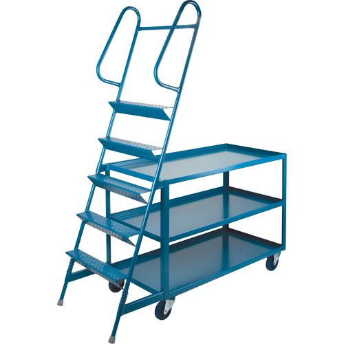 Stock Picking Carts, Steel, 24" W x 64" D, 3 Shelves, 1200 lbs. Capacity Seagulf Marine Industries Inc.