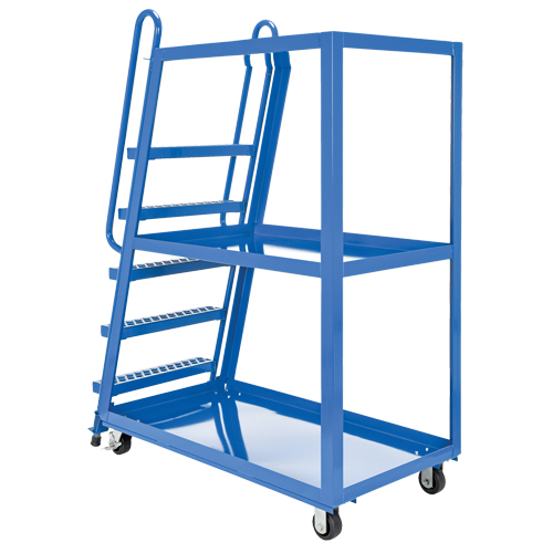 Chariot &agrave; cueillette, Acier, 27-7/8" la x 56-1/8" p, 3 tablettes, Capacit&eacute; 1000 lb Seagulf Marine Industries Inc.