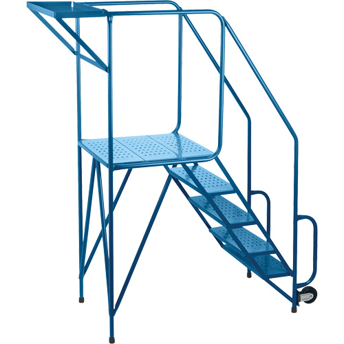 Mechanics/Maintenance Rolling Ladder, Steel, 5 Steps, 47" Platform Height Seagulf Marine Industries Inc.