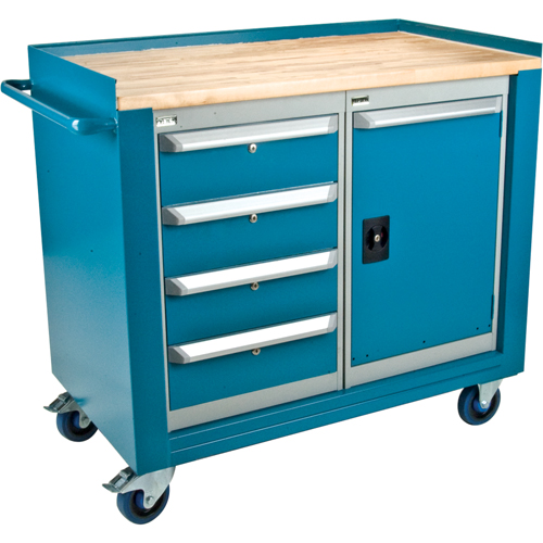 Industrial Duty Mobile Service Workbenches, Wood Surface Seagulf Marine Industries Inc.