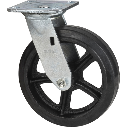 Roulette moul&eacute;, Pivotant, 8" (203,2 mm), Caoutchouc, 660 lb (299 kg) Seagulf Marine Industries Inc.
