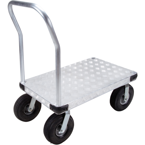 Aluminum Platform Truck, 24" W x 36" L, 1600 lbs. Cap., Pneumatic Wheels Seagulf Marine Industries Inc.