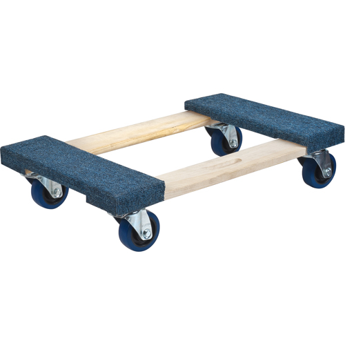 Socle roulant en bois dur &agrave; bouts avec tapis, Cadre en Bois, 18" la x 30" lo, Capacit&eacute; 1400 lb Seagulf Marine Industries Inc.