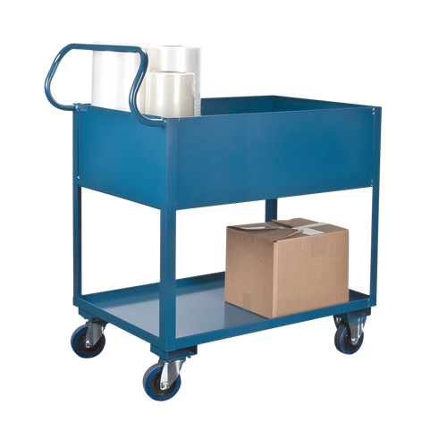 Chariots de service &agrave; bordure profonde, 2 Tiers, 24" la x 47" h x 36" p, Capacit&eacute; 1200 lb Seagulf Marine Industries Inc.