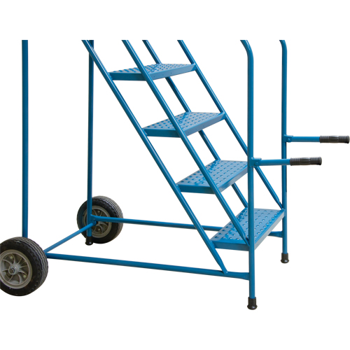 Trailer Access Rolling Ladder with Rails, 4 Steps, 22" Step Width, 37" Platform Height, Steel Seagulf Marine Industries Inc.