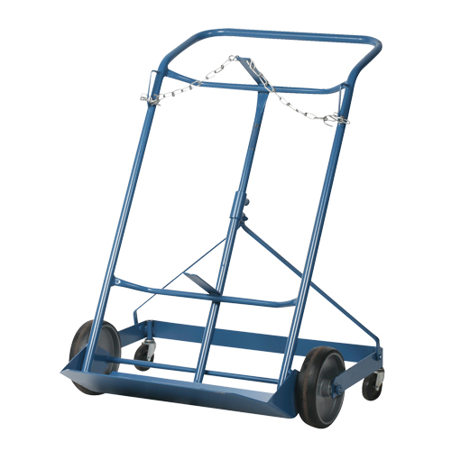Professional Double Gas Cylinder Truck CC-2, Mold-on Rubber Wheels, 16-7/8" W x 7-1/4" L Base, 500 lbs. Seagulf Marine Industries Inc.