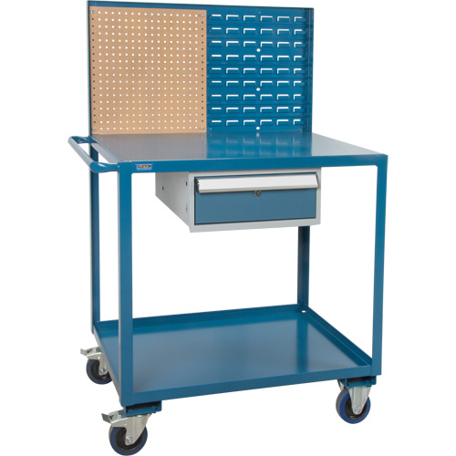 Mobile Service Cart, 2 Tiers, 24" W x 57" H x 40" D, 1200 lbs. Capacity Seagulf Marine Industries Inc.