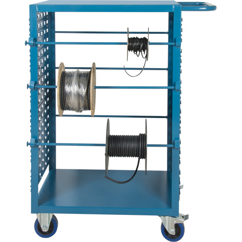 Mobile Wire Spool Cart, Steel, 6 Rod, 21" W x 48" H x 38" D, 1200 lbs. Capacity Seagulf Marine Industries Inc.