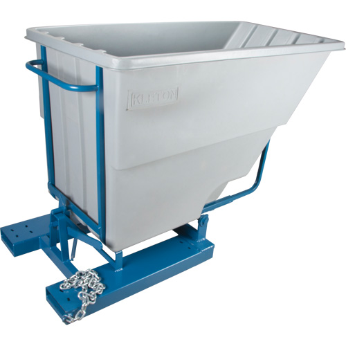 Self-Dumping Hopper, Polyethylene, 1-1/10 cu.yd, Grey Seagulf Marine Industries Inc.