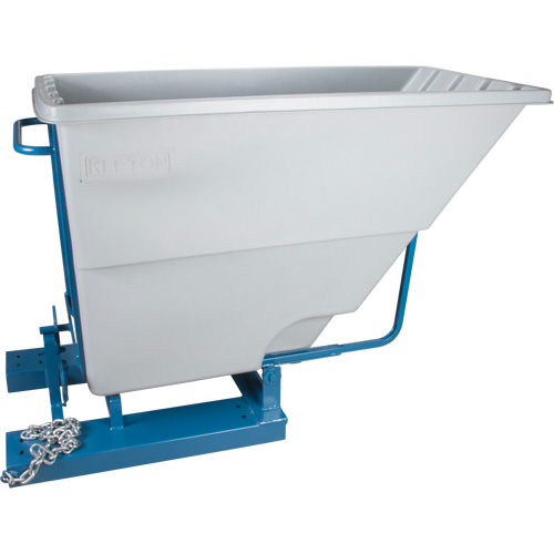 Self-Dumping Hopper, Polyethylene, 1-1/10 cu.yd, Grey Seagulf Marine Industries Inc.