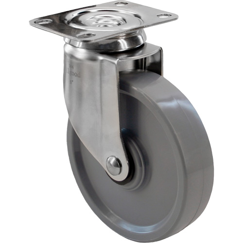 Roulette 2309, Pivotant, 4" (101,6 mm), Gris Envirothane, 350 lb (158,8 kg) Seagulf Marine Industries Inc.