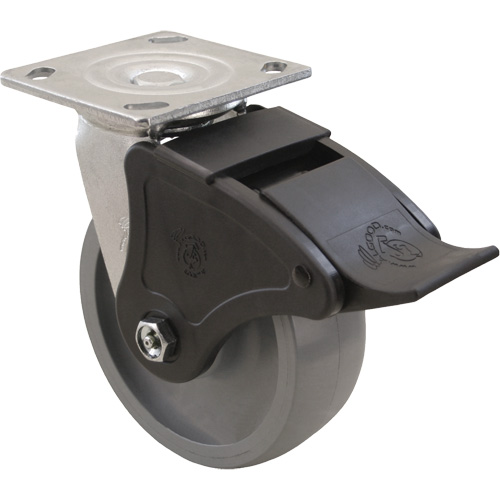Roulette Max9, Pivotant, 6" (152,4 mm), Gris-WOW Envirothane, 1100 lb (498,95 kg) Seagulf Marine Industries Inc.