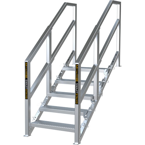 Escalier Smartstairs t&eacute;lescopique &agrave; 3-5 marches en aluminium Seagulf Marine Industries Inc.