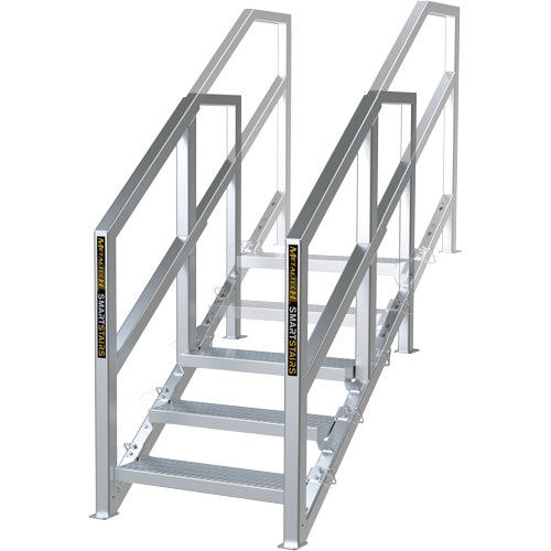 Escalier Smartstairs t&eacute;lescopique &agrave; 3-5 marches en aluminium Seagulf Marine Industries Inc.