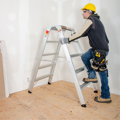 Portable Work-Stand Saw Horse, Aluminum Frame, 12-1/4" D x 56" H Seagulf Marine Industries Inc.