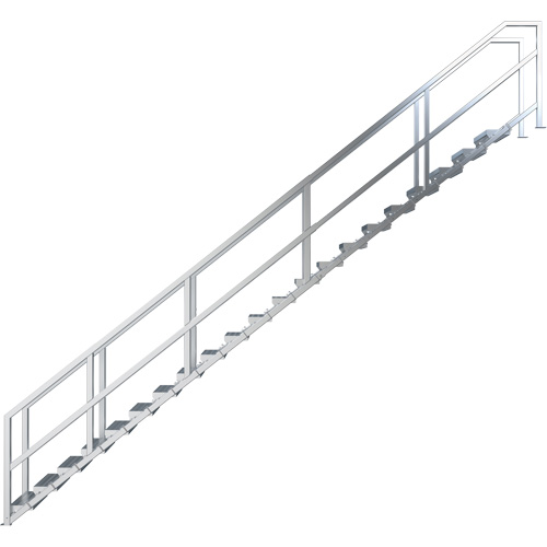 Syst&egrave;me d'escalier modulaire pour la construction de 17-21 marches SmartStairs, 157-1/2" ha Seagulf Marine Industries Inc.