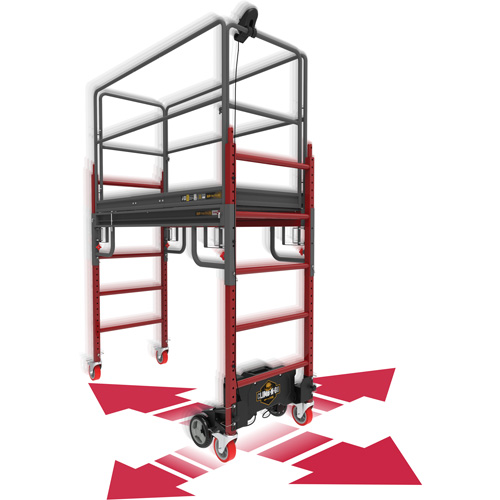 Complete Motorized Buildman 6' Baker Scaffold Kit, 31" D x 118-3/4" H Seagulf Marine Industries Inc.