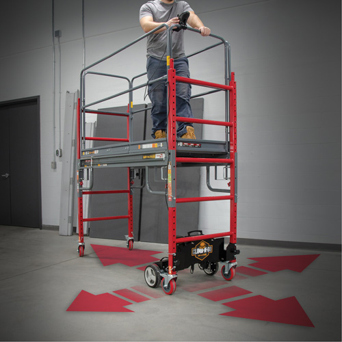 Complete Motorized Buildman 6' Baker Scaffold Kit, 31" D x 118-3/4" H Seagulf Marine Industries Inc.