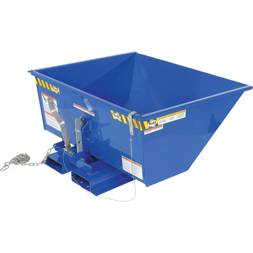 Low Profile D-Style Self Dumping Hopper, Steel, 1/2 cu.yd., Blue Seagulf Marine Industries Inc.