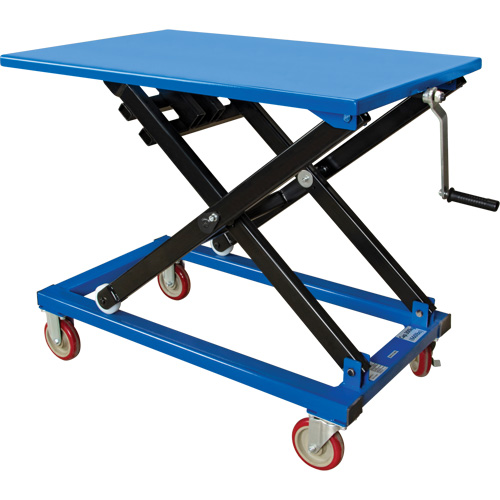 Manual Scissor Lift Table, 37-3/8" L x 23-5/8" W, Steel, 660 lbs. Capacity Seagulf Marine Industries Inc.