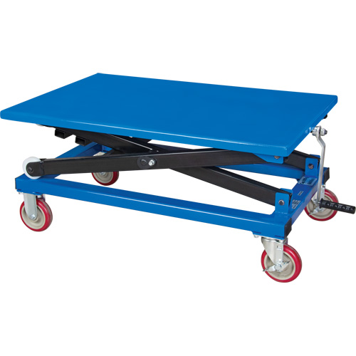 Manual Scissor Lift Table, 37-3/8" L x 23-5/8" W, Steel, 660 lbs. Capacity Seagulf Marine Industries Inc.