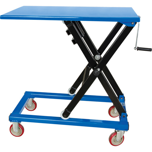 Manual Scissor Lift Table, 37-3/8" L x 23-5/8" W, Steel, 660 lbs. Capacity Seagulf Marine Industries Inc.