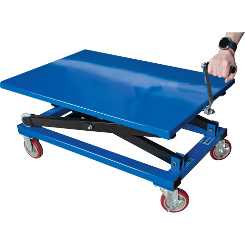Manual Scissor Lift Table, 37-3/8" L x 23-5/8" W, Steel, 660 lbs. Capacity Seagulf Marine Industries Inc.