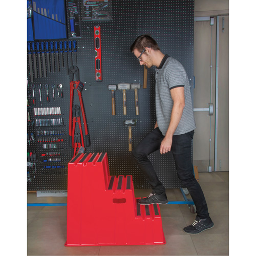 Industrial Step Stool, 3 Steps, 34-13/16" x 22-7/16" x 28-1/2" High Seagulf Marine Industries Inc.