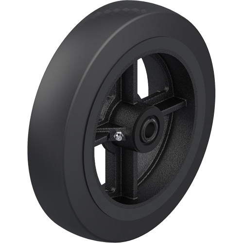 Black Rubber on Cast Iron Core Wheel Seagulf Marine Industries Inc.