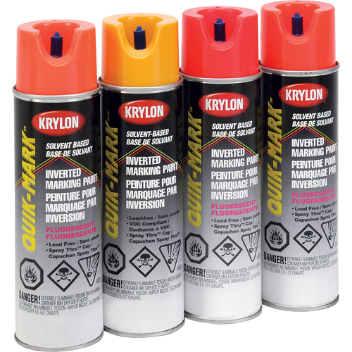 Industrial Quik-Mark Solvent-Based Inverted Marking Paint, 17 oz., Aerosol Can Seagulf Marine Industries Inc.