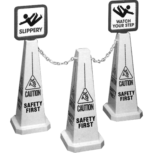 "Caution" Lamba Traffic Cones, English with Pictogram Seagulf Marine Industries Inc.
