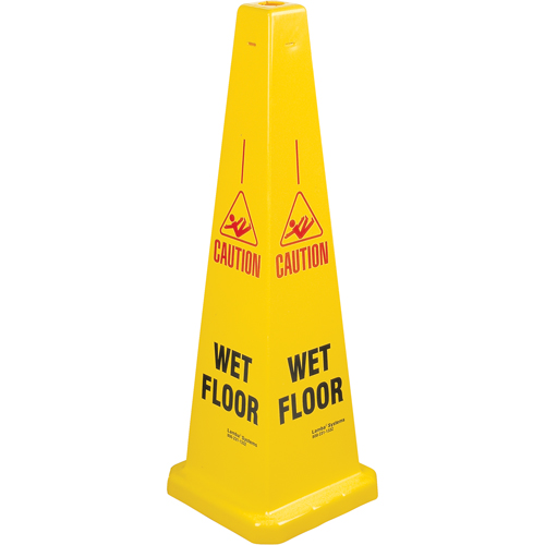 "Wet Floor" Lamba Traffic Cones, English with Pictogram Seagulf Marine Industries Inc.