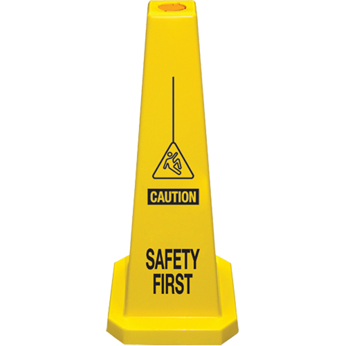 "Safety First" Lamba Traffic Cones, English with Pictogram Seagulf Marine Industries Inc.