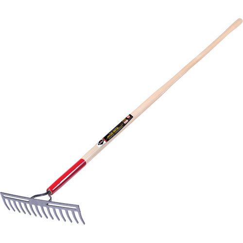 Pro Double Back Level Rake, Ashwood Handle, 13-3/4" W, Tempered Steel Blade, 14 Tines Seagulf Marine Industries Inc.