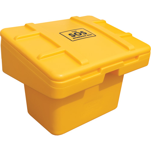 Contenants pour sel & sable SOS, Avec Moraillon, 30" x 24" x 24", 5,5 pi³, Jaune Seagulf Marine Industries Inc.