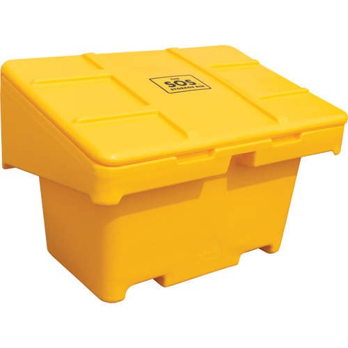 Salt Sand Container SOS, With Hasp, 42" x 29" x 30", 11 cu. Ft., Yellow Seagulf Marine Industries Inc.