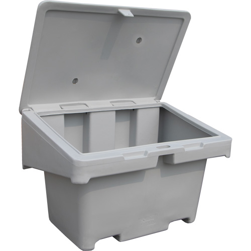 Contenants pour sel & sable SOS, Avec Moraillon, 42" x 29" x 30", 11 pi³, Gris Seagulf Marine Industries Inc.