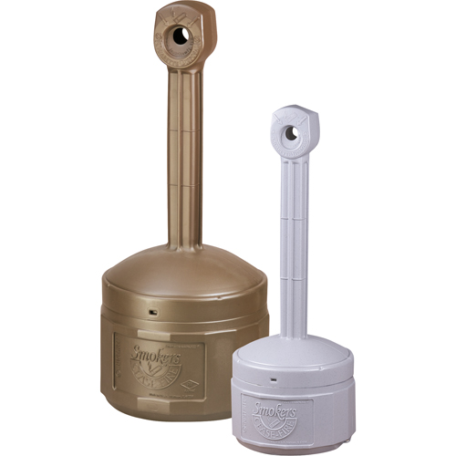 Smokers Cease-Fire&reg; Cigarette Butt Receptacle, Free-Standing, Plastic, 4 US gal. Capacity, 38-1/2" Height Seagulf Marine Industries Inc.